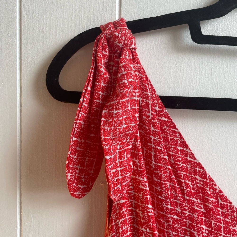 Shinestar Red Ruffle Mini Dress - Picture 3 of 6